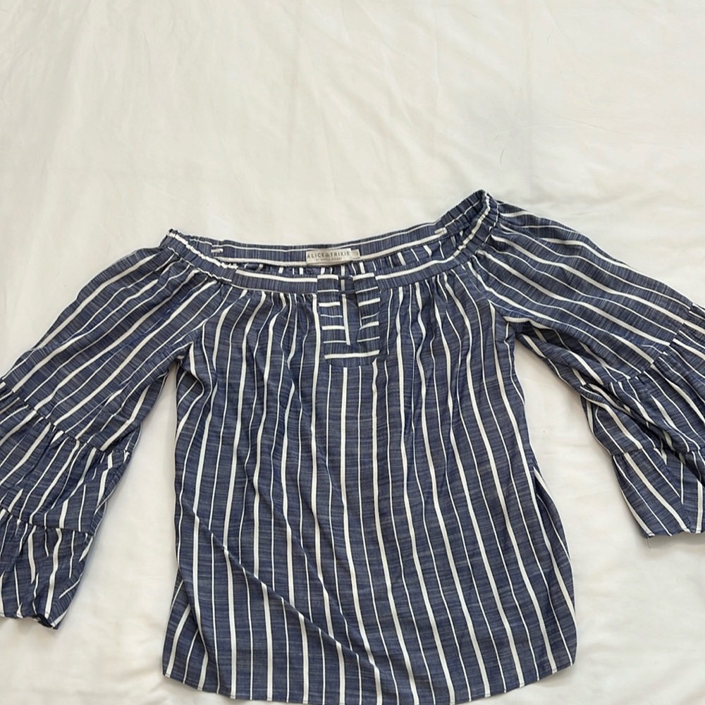 Flowy off the shoulder linen cotton blend cropped blouse